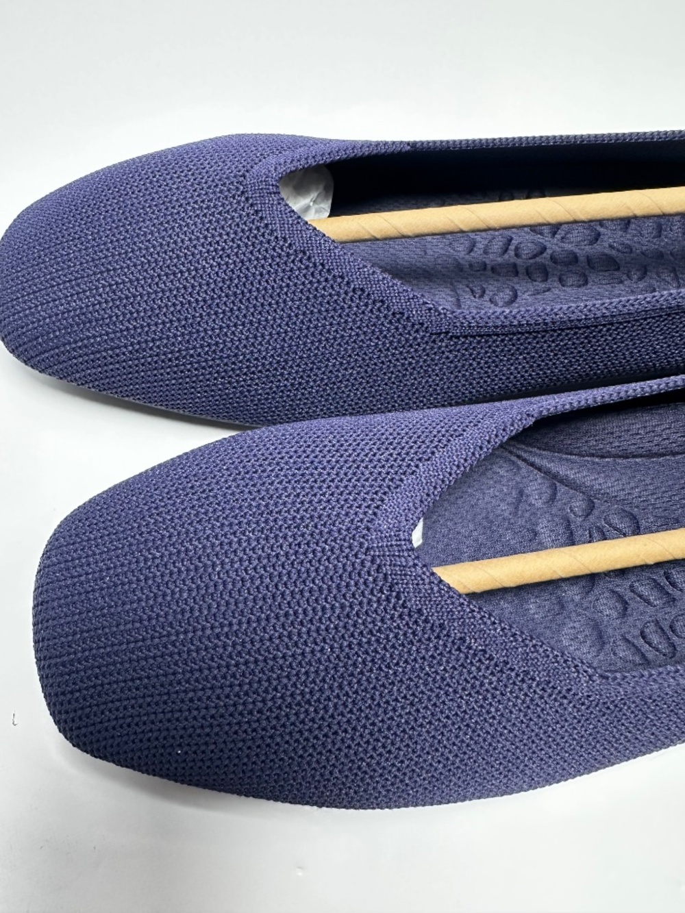 Dream Pairs Navy Knit Square Toe Ballet Flats Size 9 New in Box - Picture 3 of 9